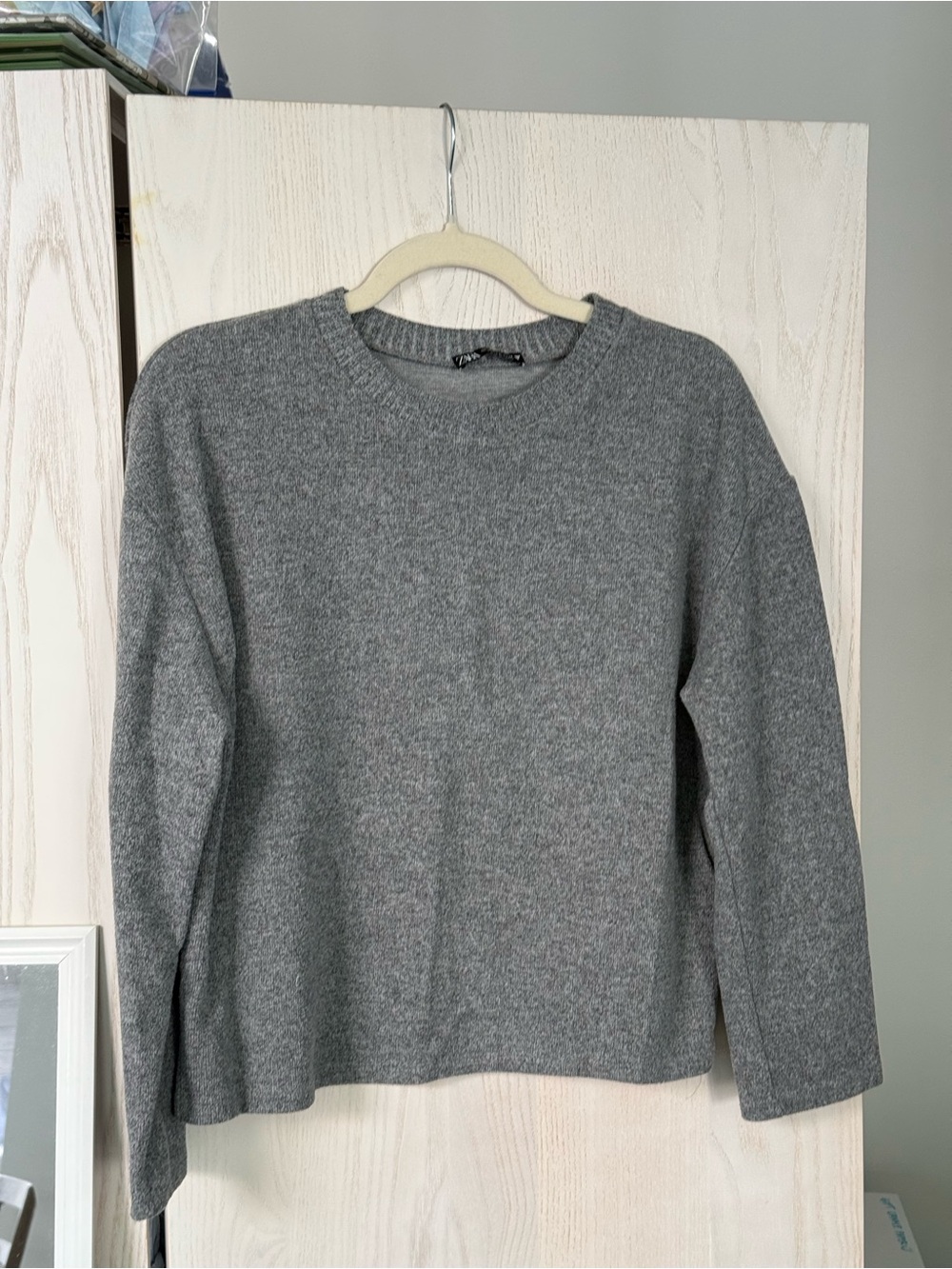 Zara Grey Crewneck Women's Sweater